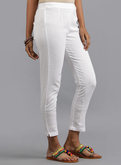 White Slim Fit Pants