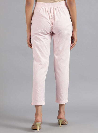 Pink Solid Pants