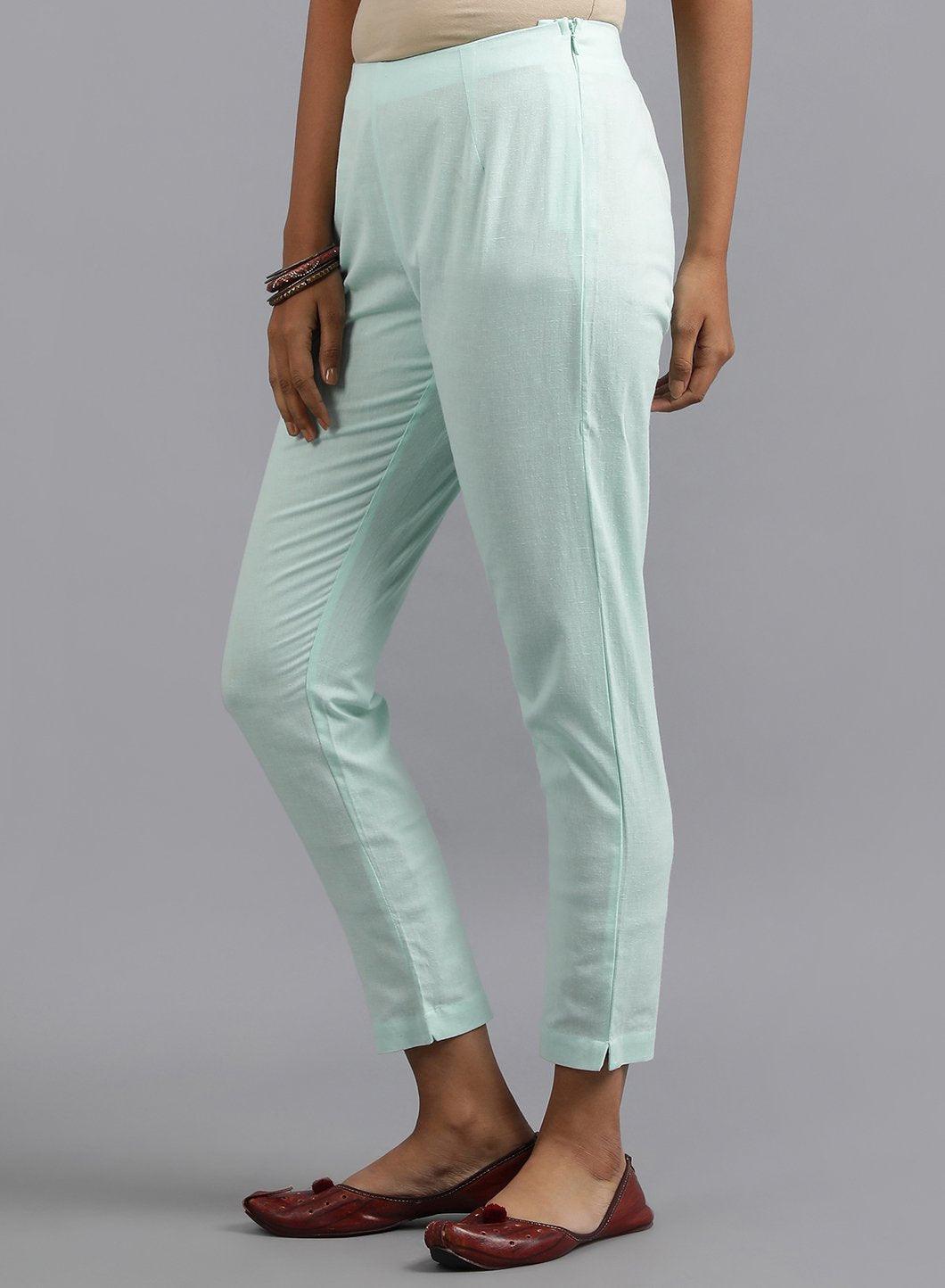 Blue Ankle Length Trouser - wforwoman