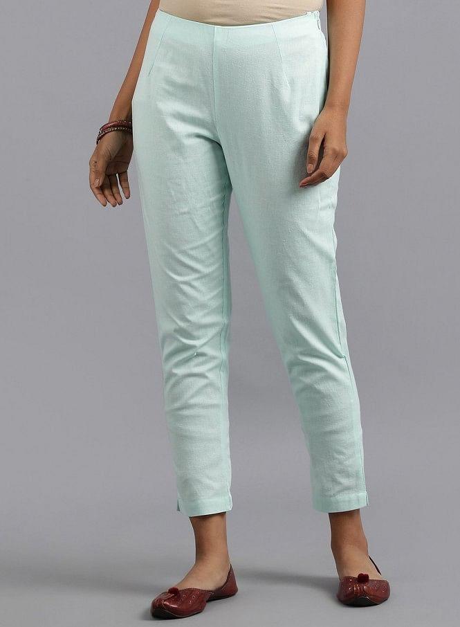 Blue Ankle Length Trouser - wforwoman