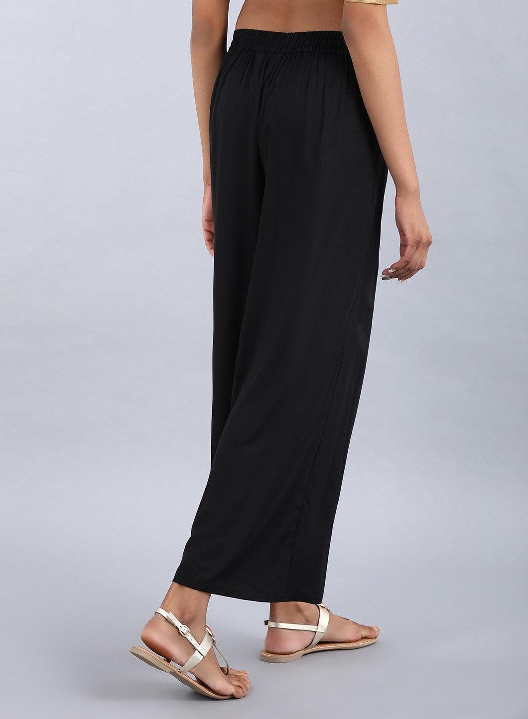 Black Parallel Pants - wforwoman