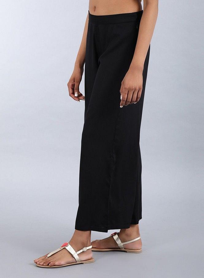 Black Parallel Pants - wforwoman