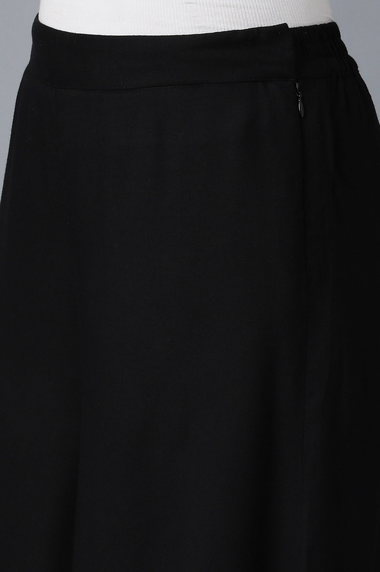 Black Solid Culottes