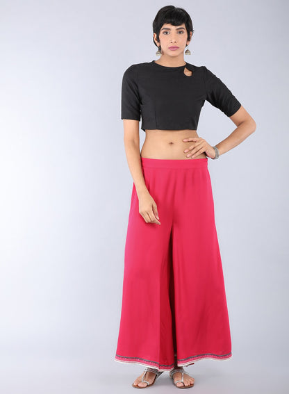 Wine Solid Culottes