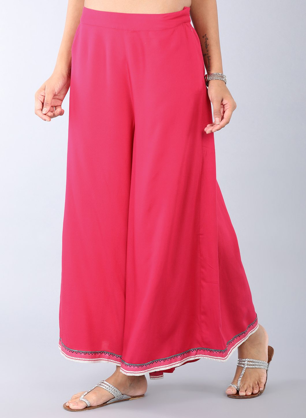 Wine Solid Culottes