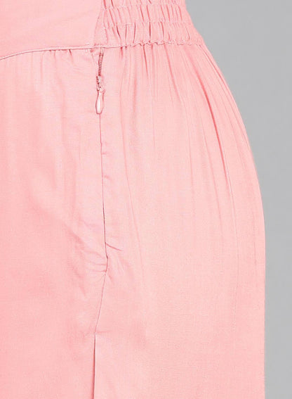 Pink Crinkled Pants - wforwoman