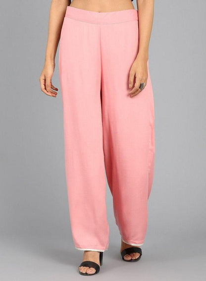 Pink Crinkled Pants - wforwoman