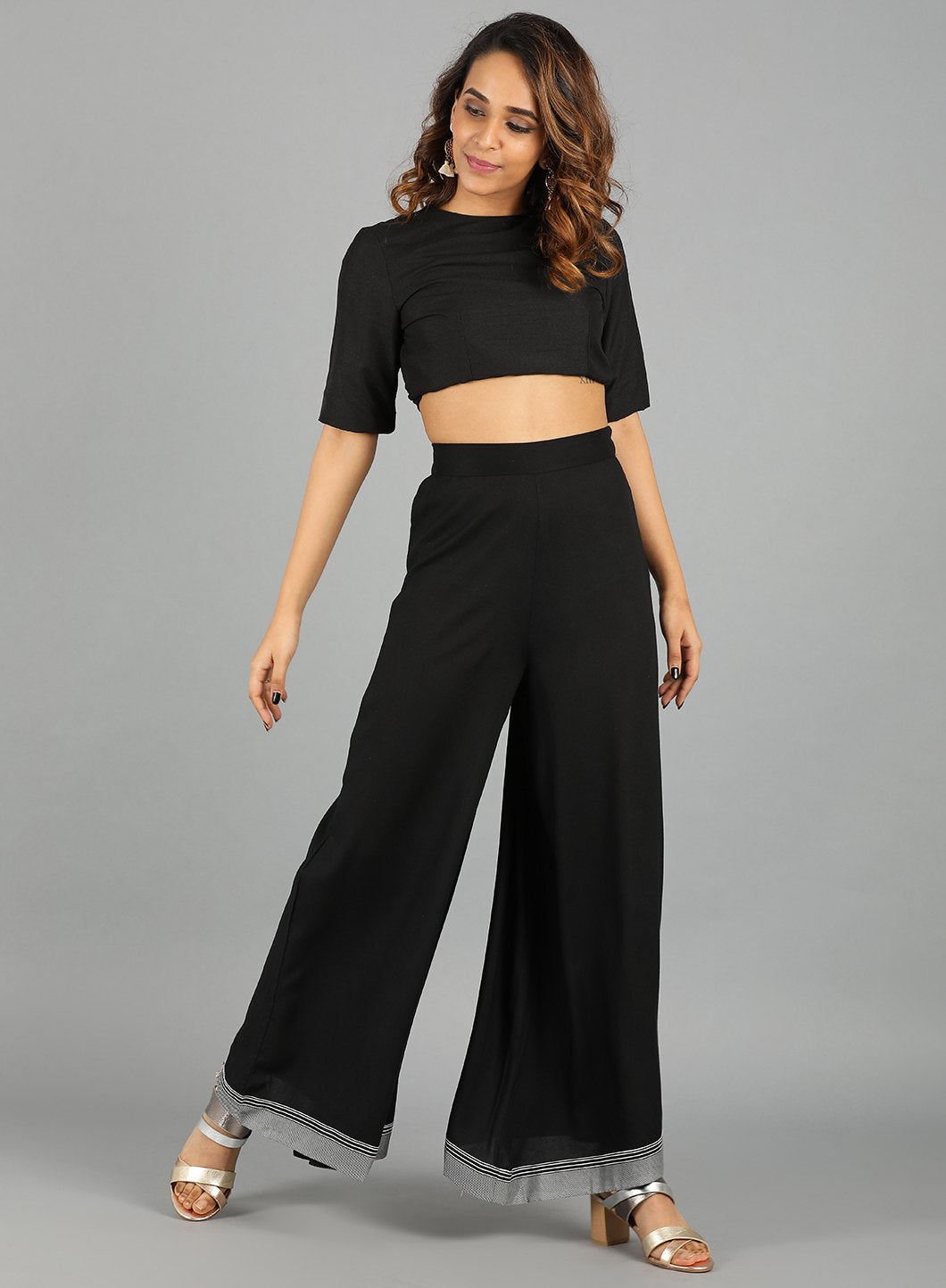 Black Flared Pants