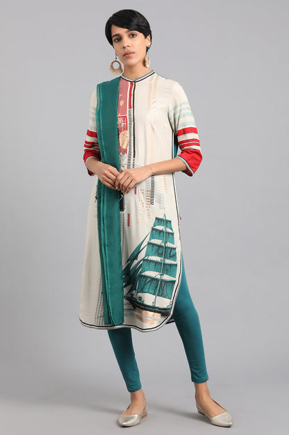 Teal Solid Dupatta