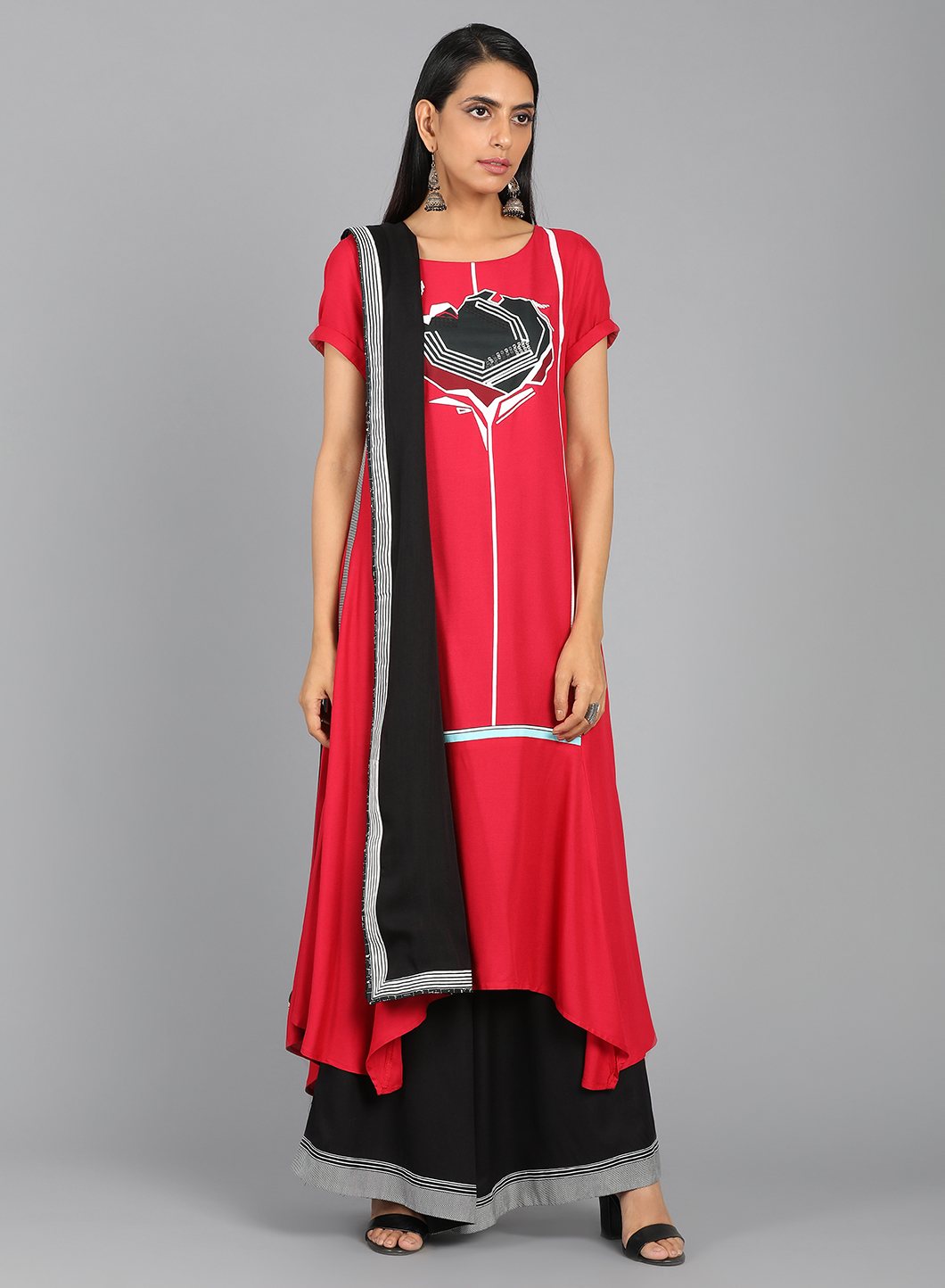 Black Solid Dupatta