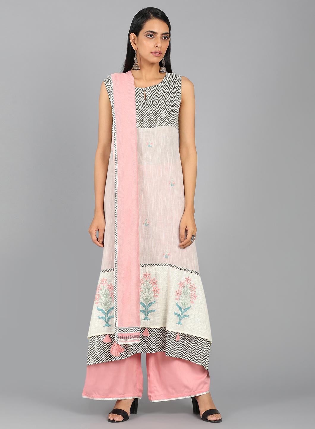 Pink Solid Dupatta