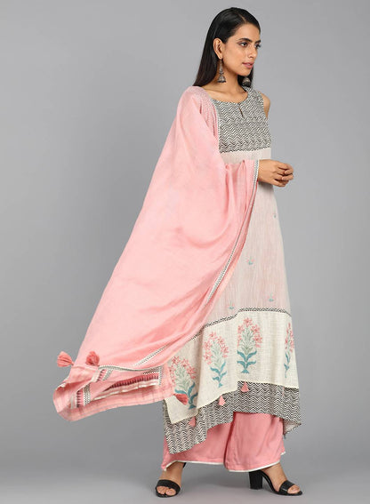 Pink Solid Dupatta