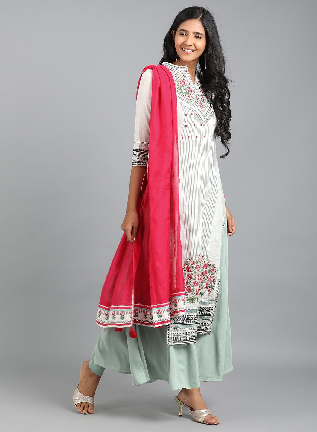 Pink Solid Dupatta