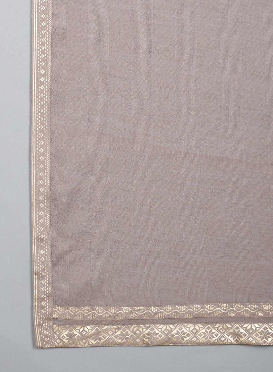 Brown Solid Dupatta