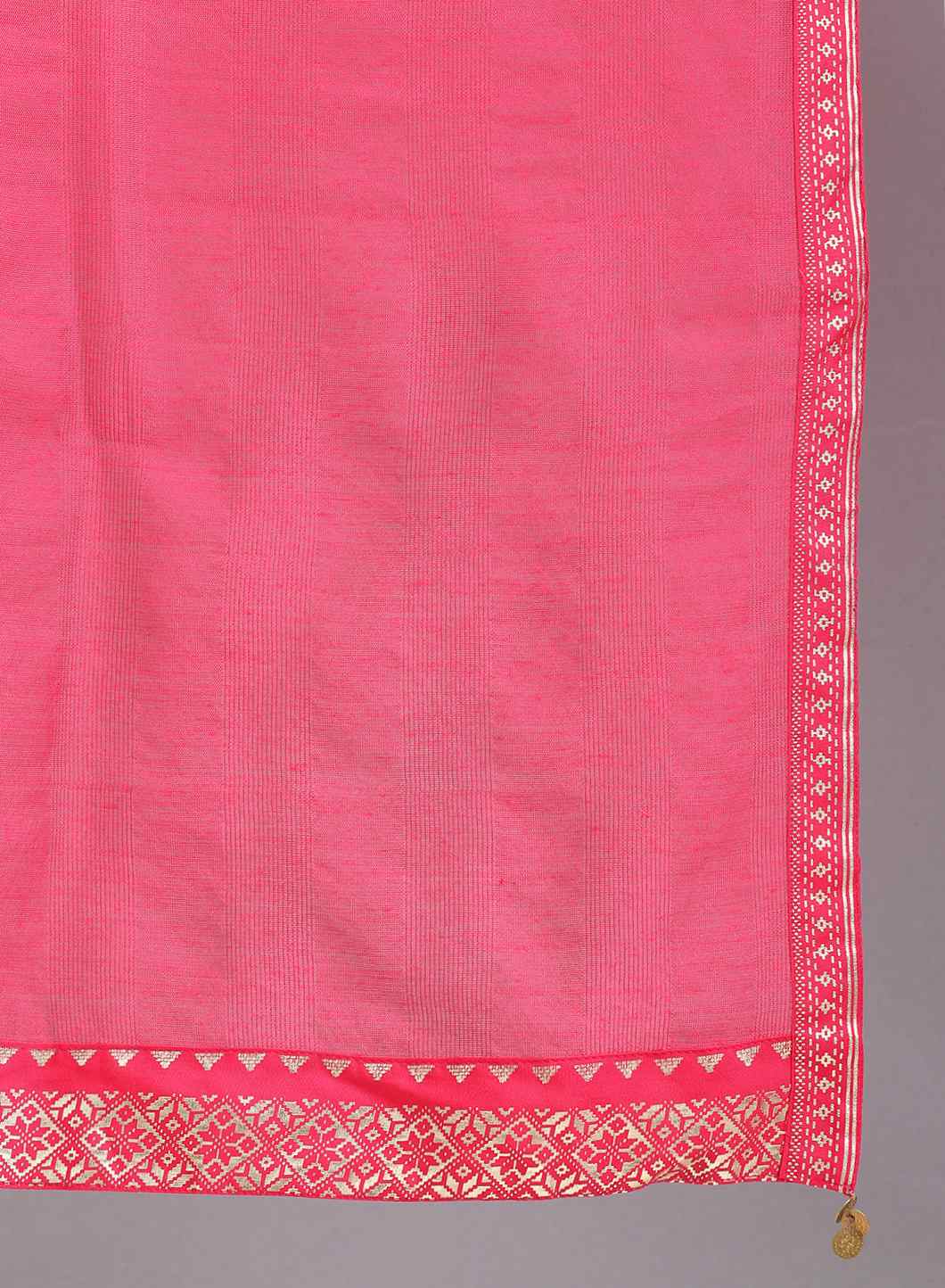 Pink Solid Dupatta