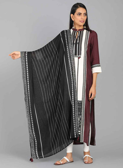 Black Dobby Dupatta