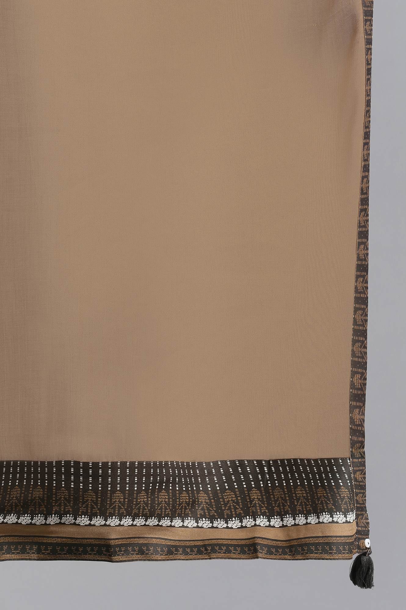 Brown Solid Dupatta