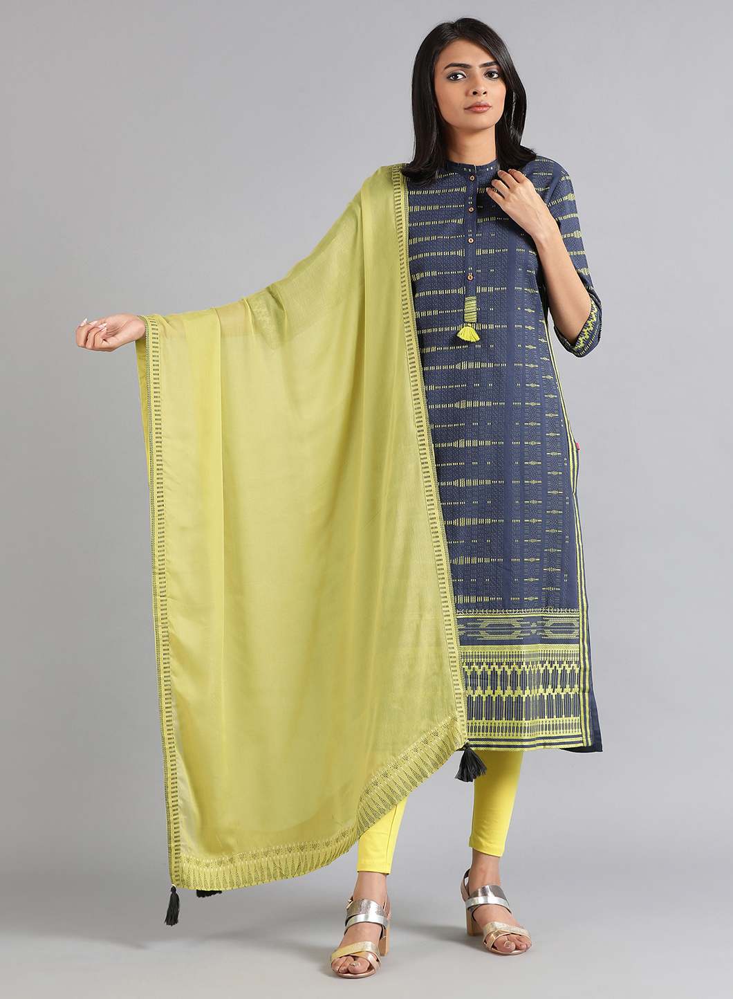 Green Solid Dupatta