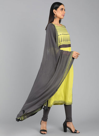 Deep Grey Solid Dupatta