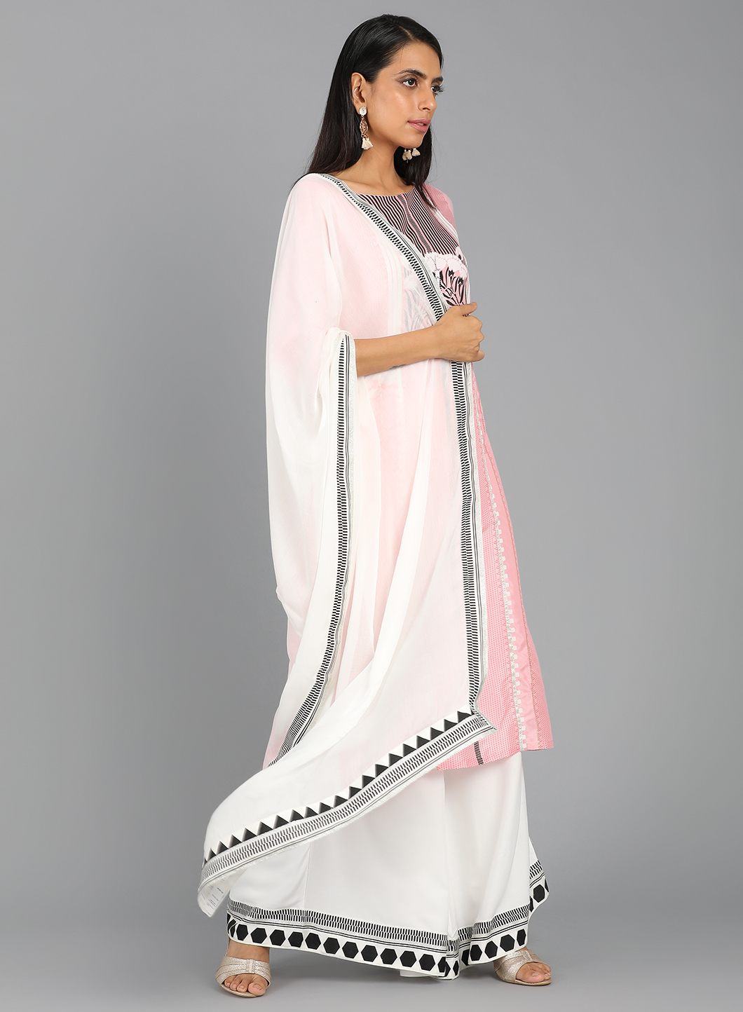 White Solid Dupatta