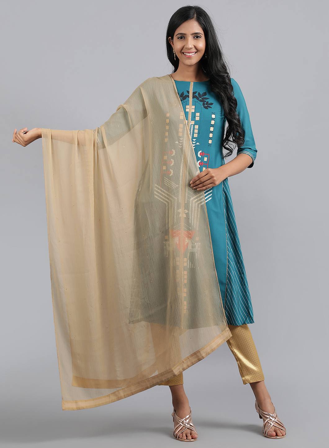 Gold Mokaish Dupatta