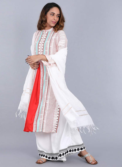 White Dupatta