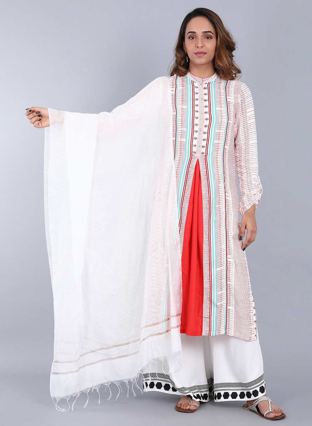 White Dupatta