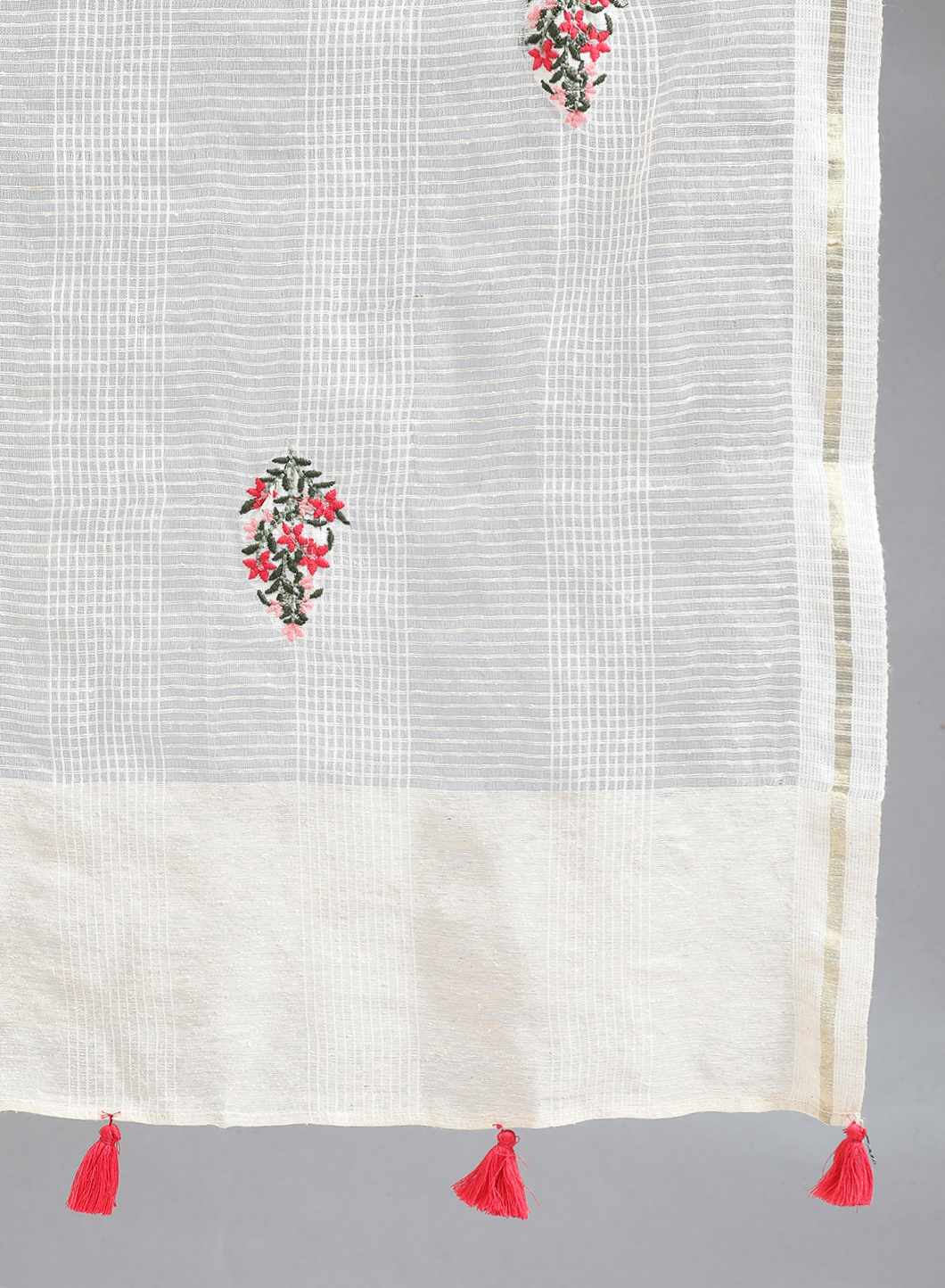 White Embroidered Dupatta