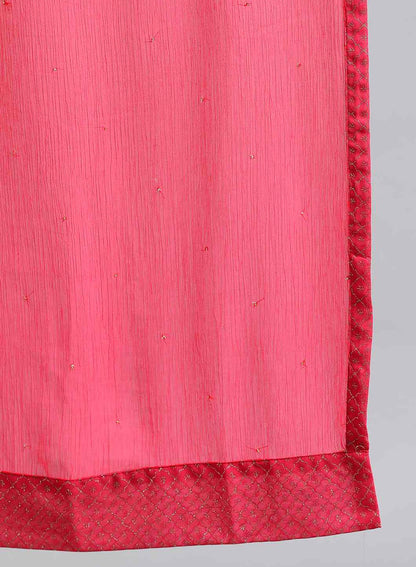 Pink Solid Dupatta