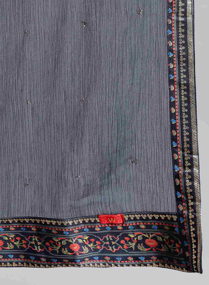 Blue Solid Dupatta