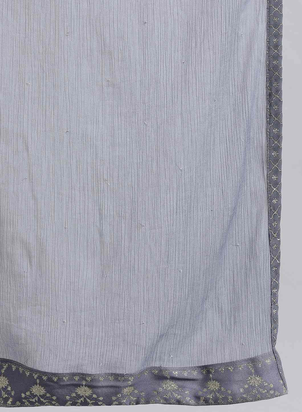 Grey Solid Dupatta