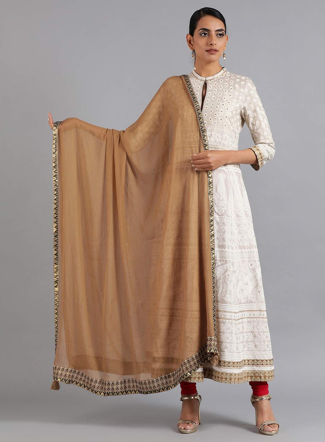 Gold Solid Dupatta