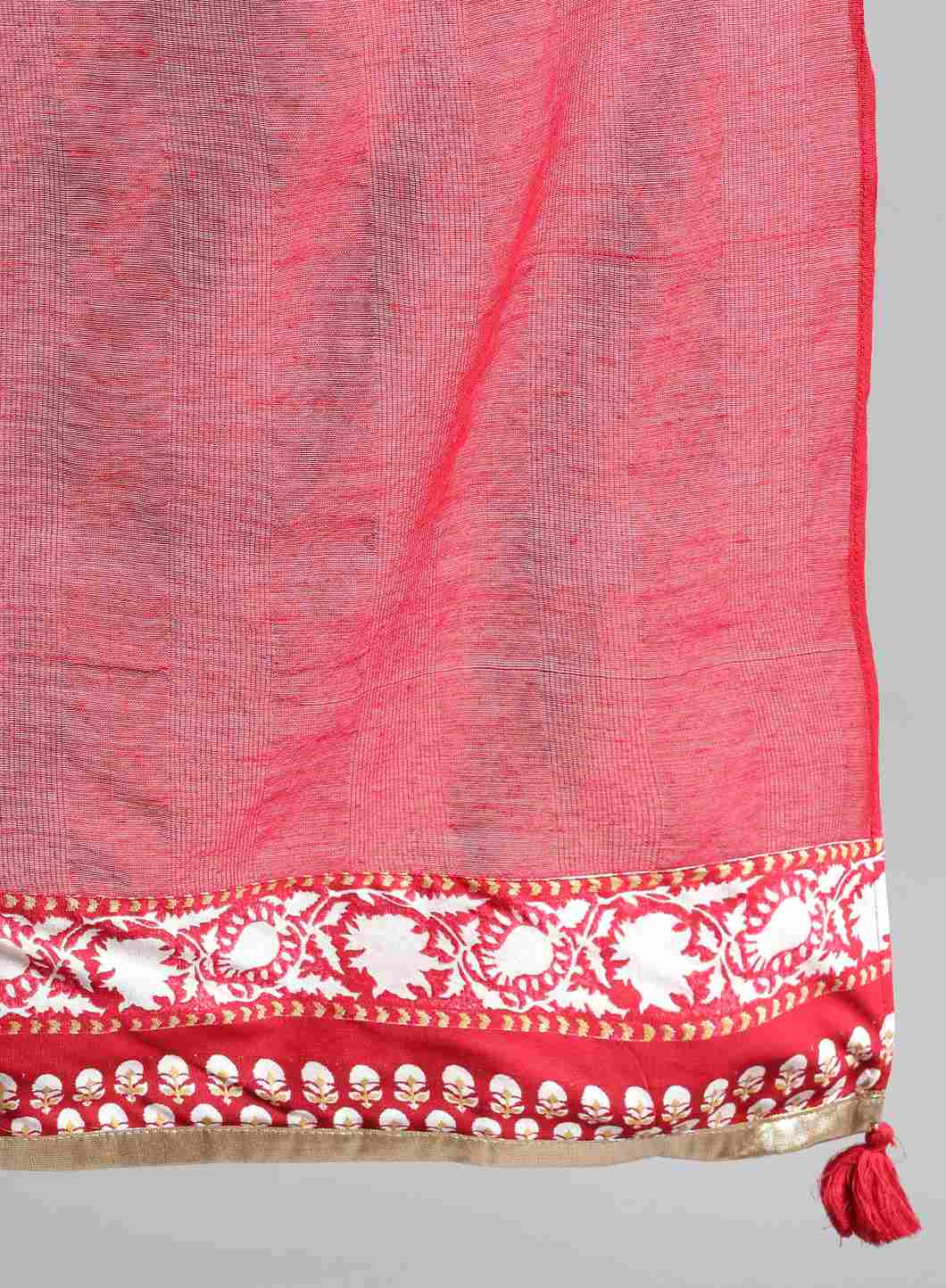 Red Solid Dupatta