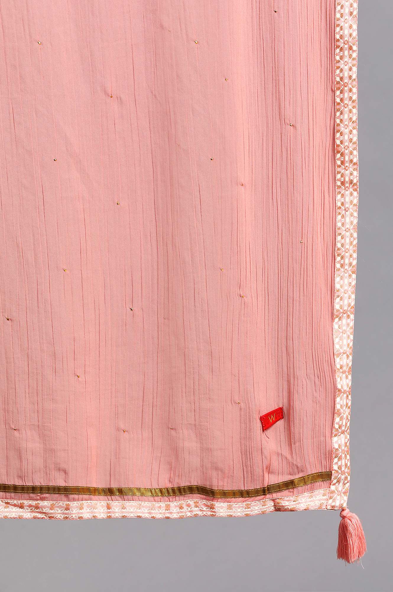 Pink Solid Dupatta