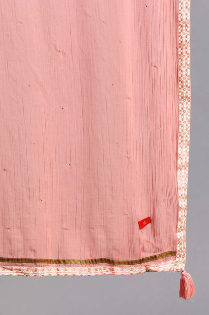 Pink Solid Dupatta