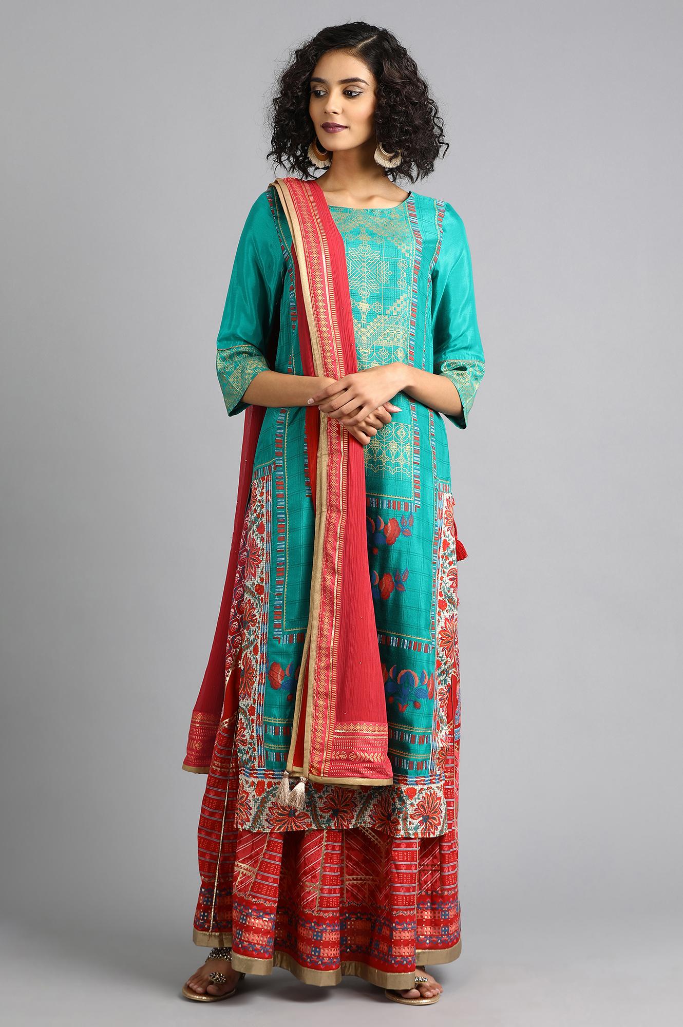 Red Solid Dupatta