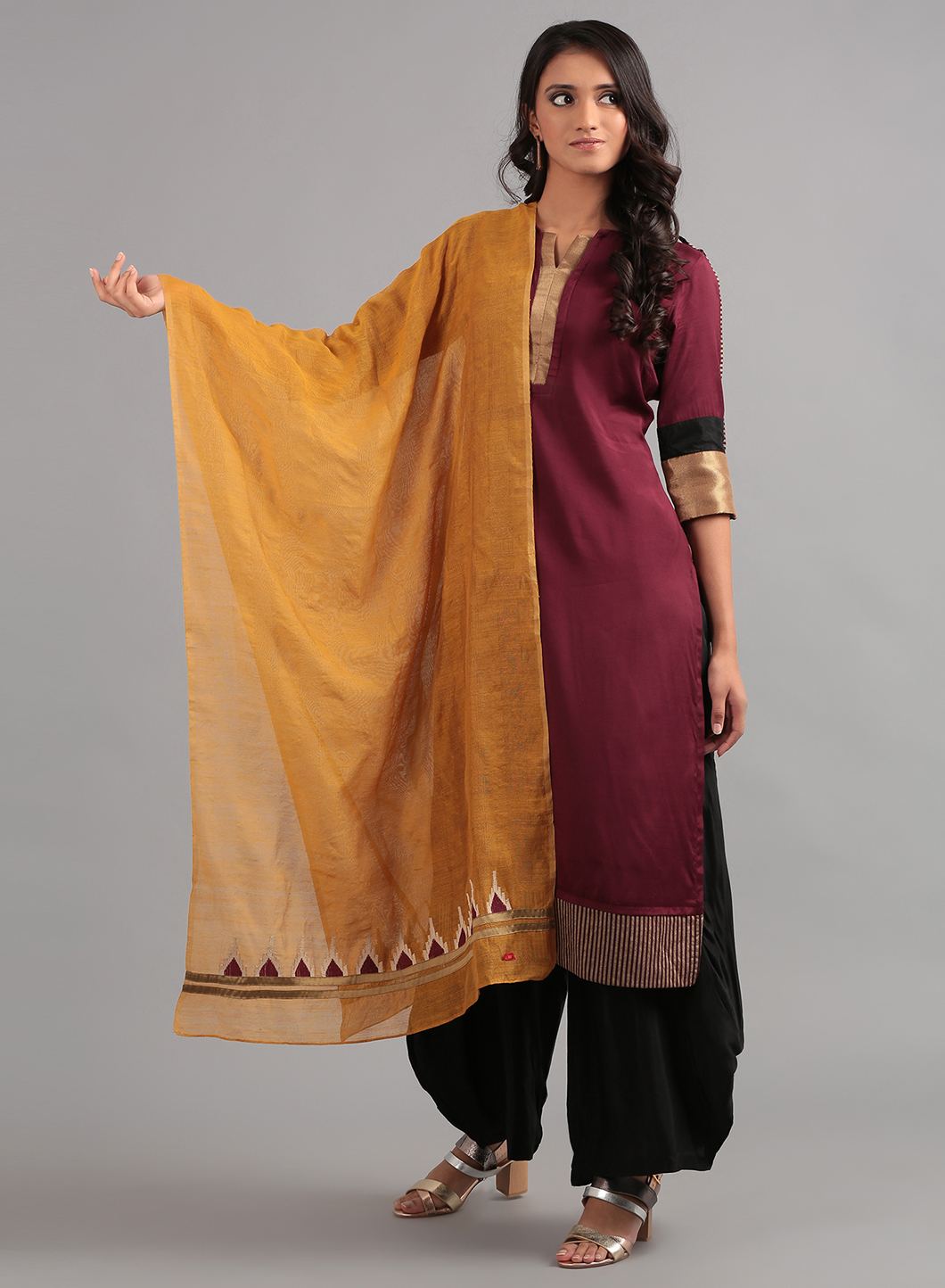 Mustard Solid Dupatta