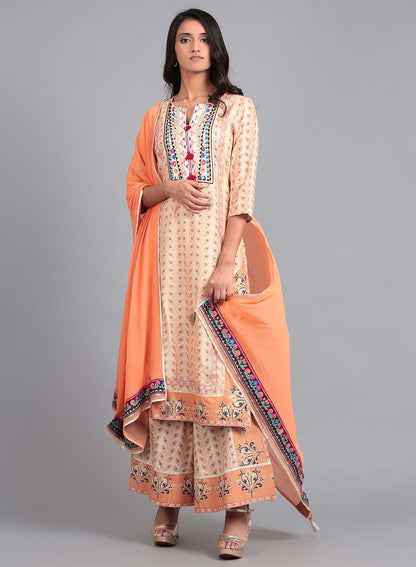 Orange Solid Dupatta