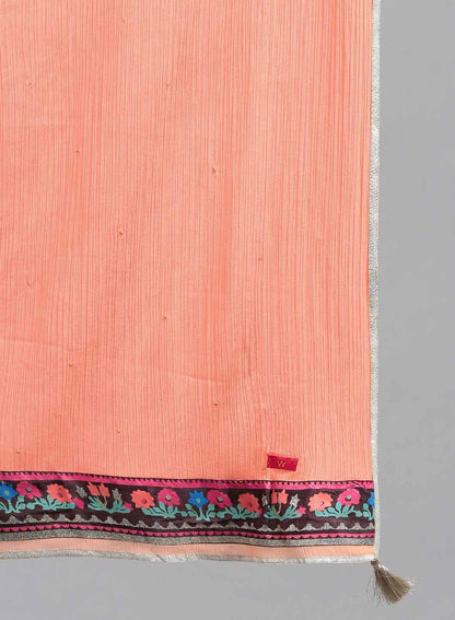 Orange Solid Dupatta