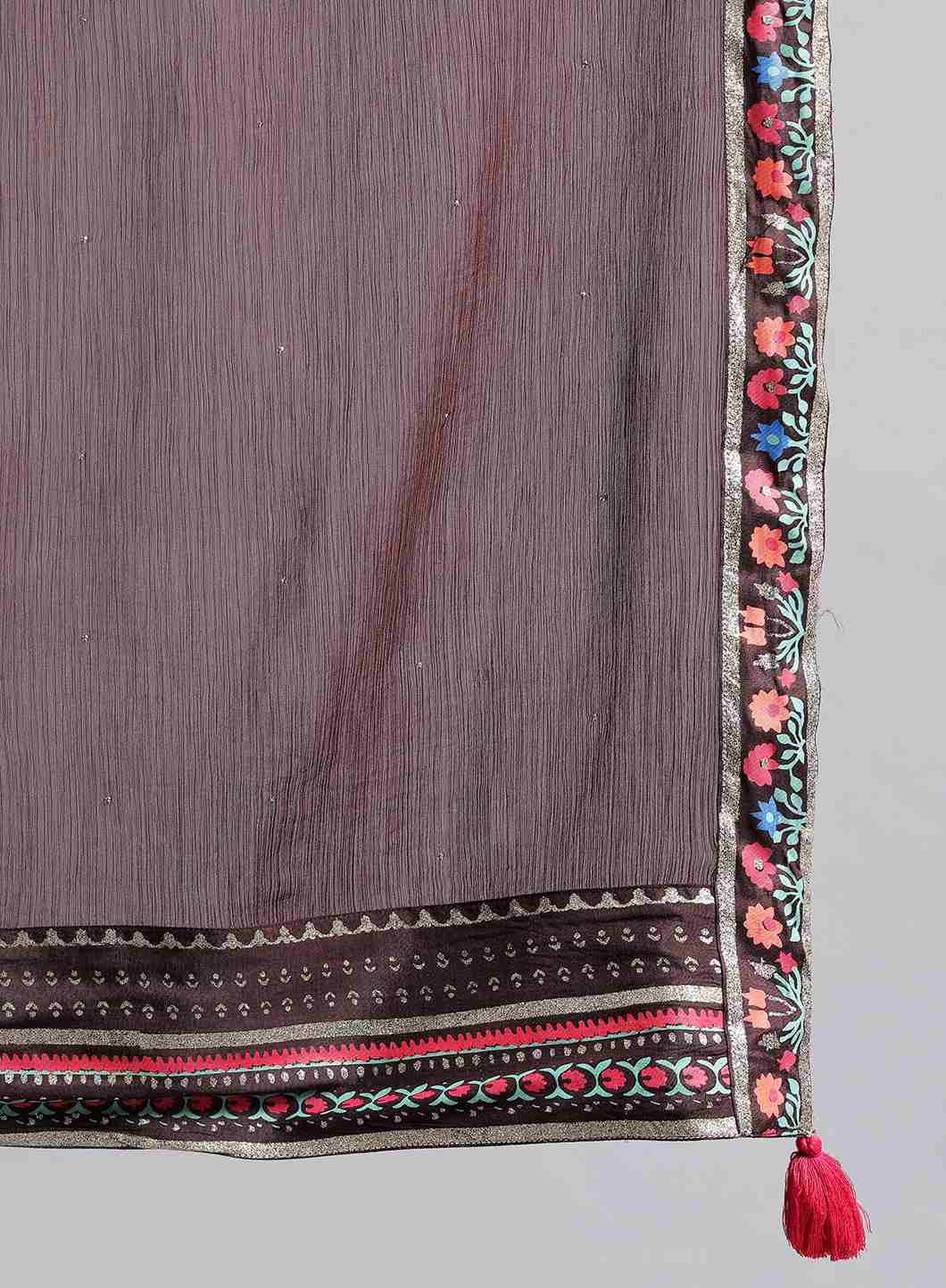 Wine Solid Dupatta