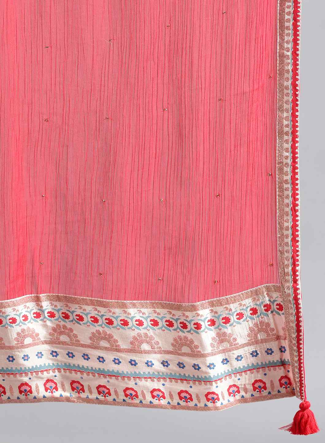 Pink Solid Dupatta