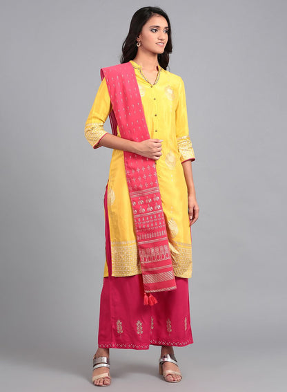 Pink Printed Dupatta