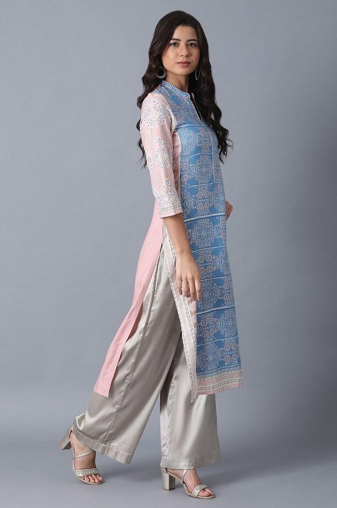 Blue Straight kurta - wforwoman