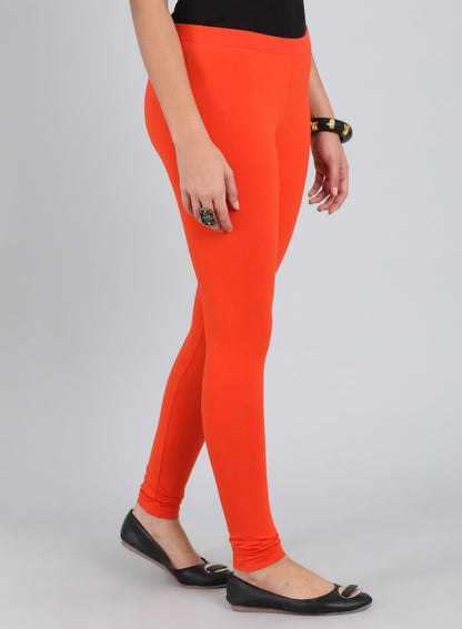 Orange Ankle Length Tights