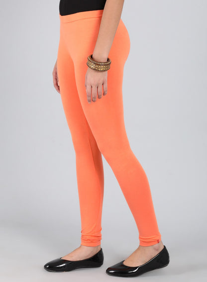 Orange Solid Tights