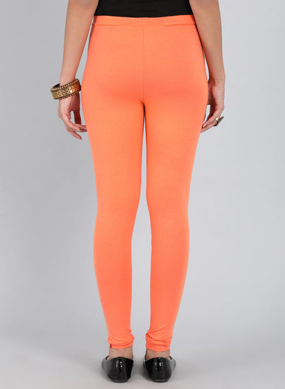 Orange Solid Tights