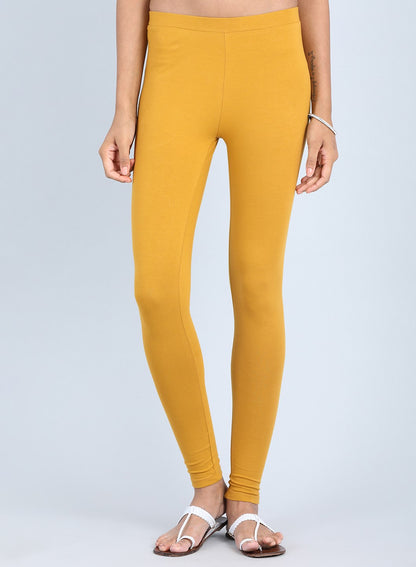 Yellow Ankle Length Tights