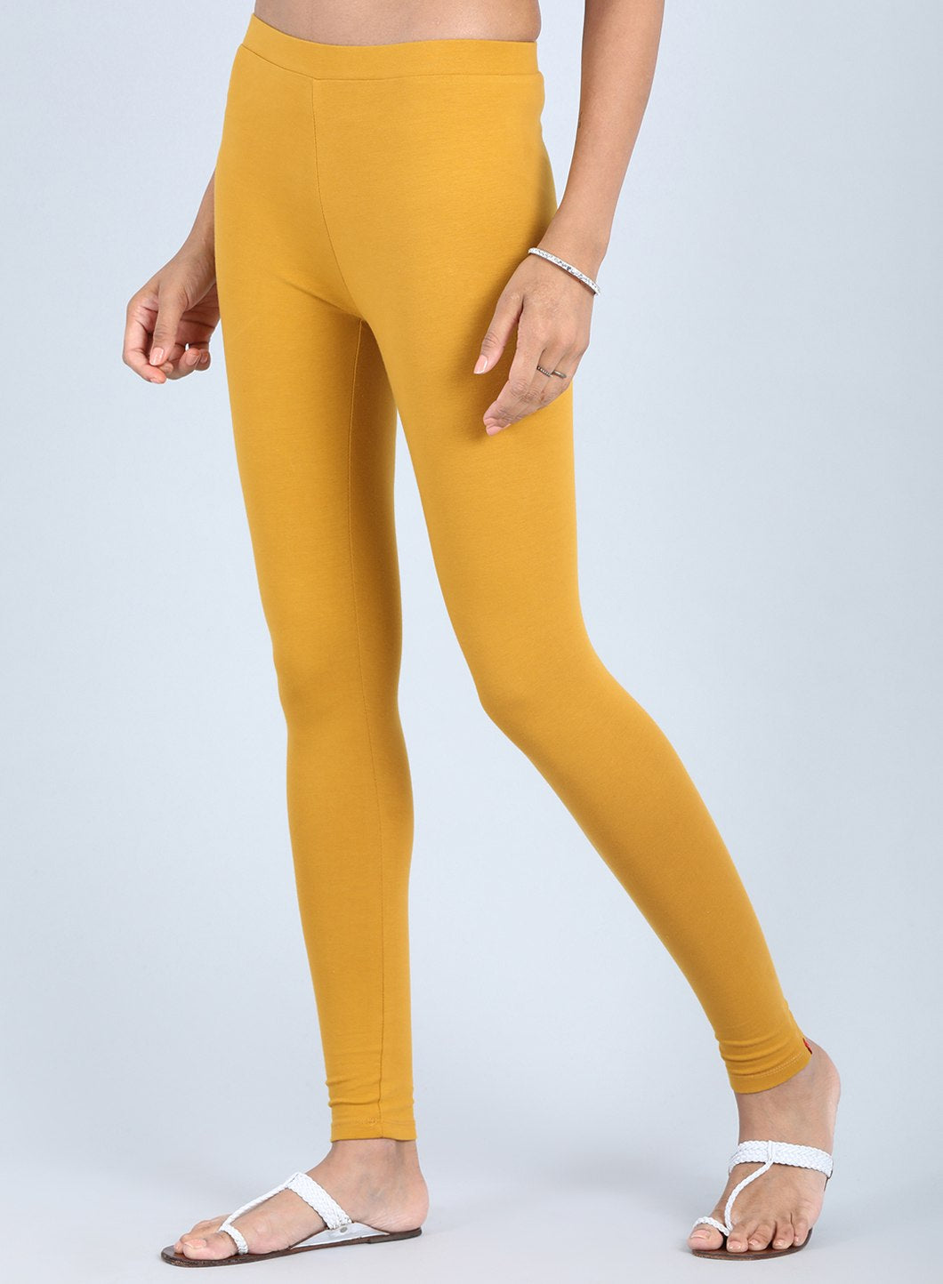 Yellow Ankle Length Tights