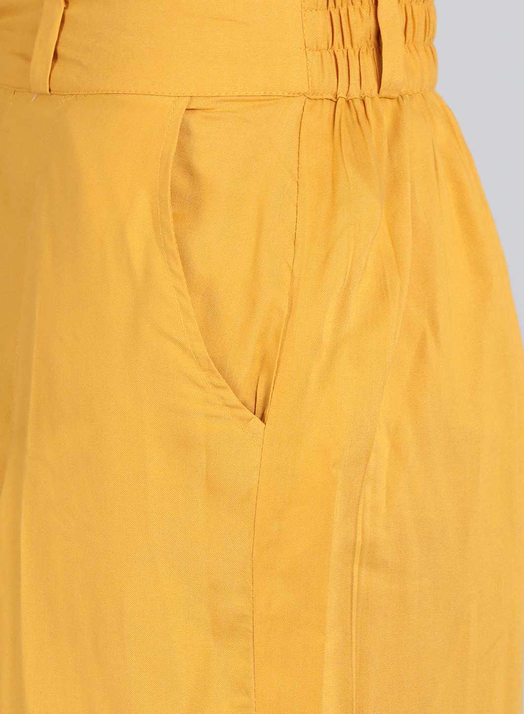 Yellow Tailored Volume Pants