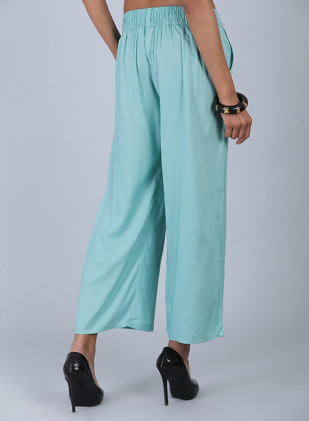 Blue Tailored Volume Pants